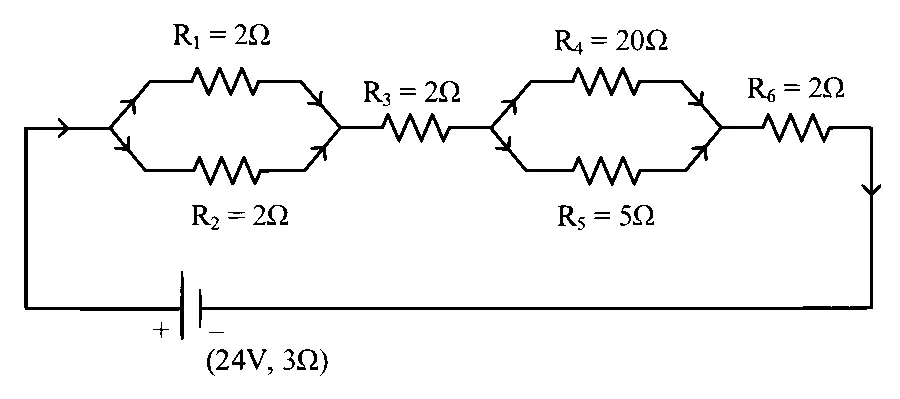 JEE Main 2023 (Online) 24th January Morning Shift Physics - Current Electricity Question 120 English