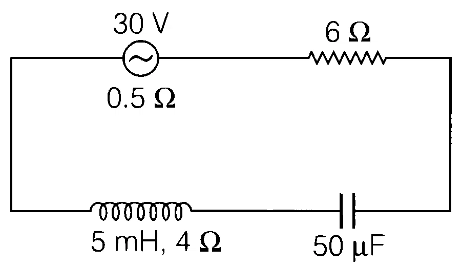 BITSAT 2020 Physics - Alternating Current Question 6 English